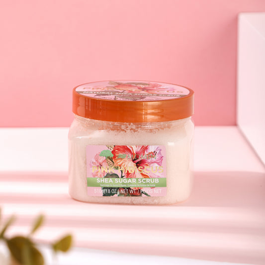 Momin Moroccan Hibiscus Shea Sugar Scrub 510g Glow