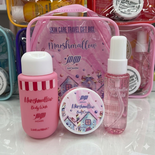 Momin Marshmallow Skincare Travel Gift Set Kit 3pcs
